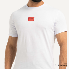 Camiseta Hugo Boss Daile Logo Vermelho