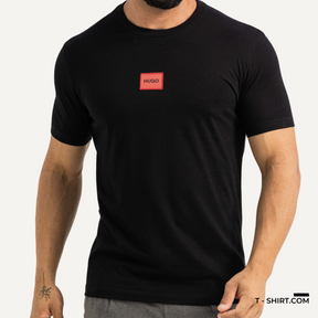 Camiseta Hugo Boss Daile Logo Vermelho