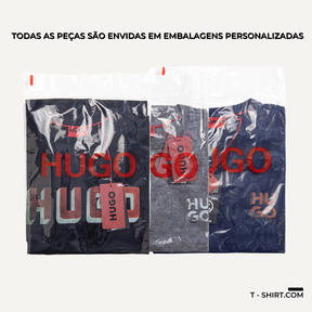 Camiseta Hugo Boss Daile Logo Vermelho