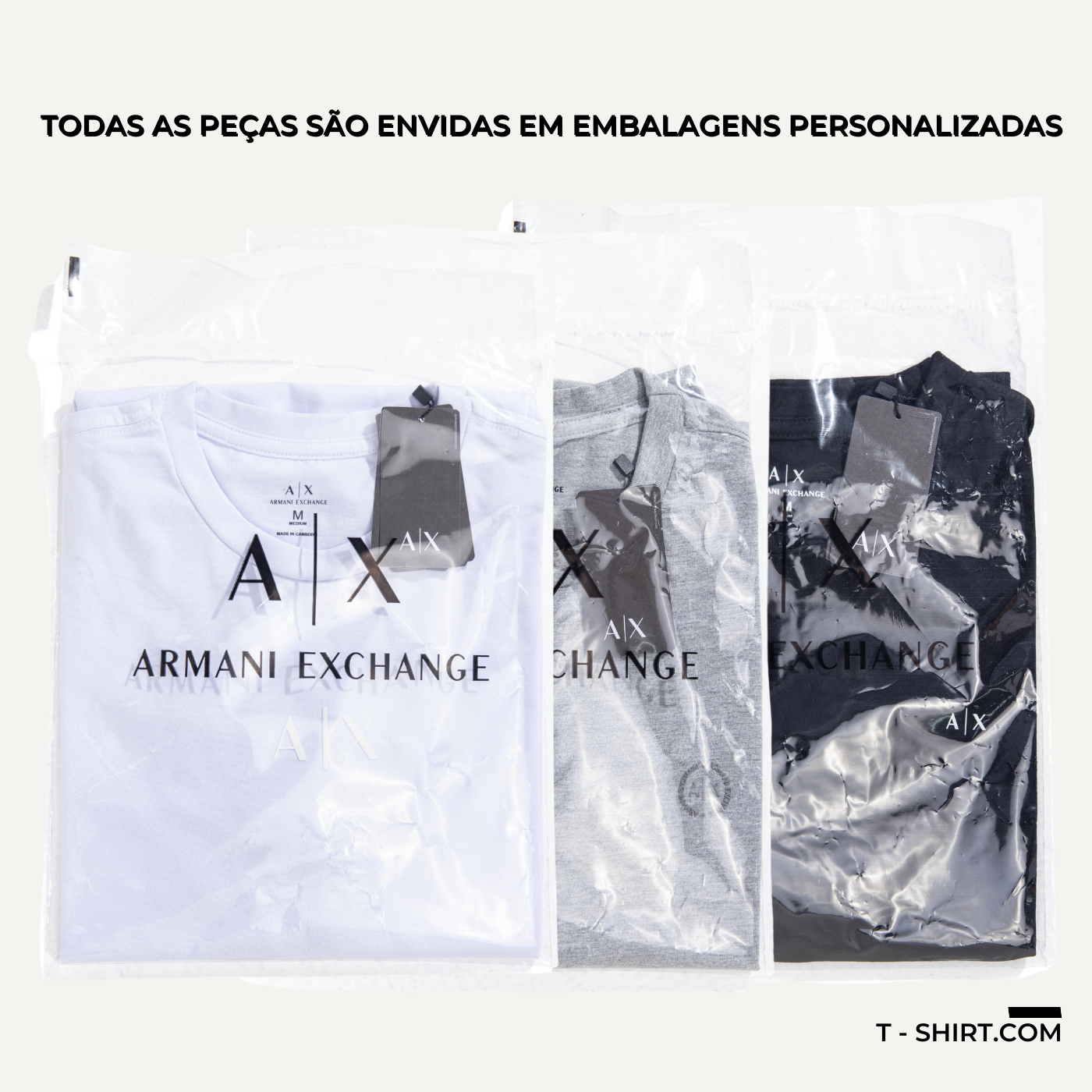 Camiseta Armani Exchange Logo Central