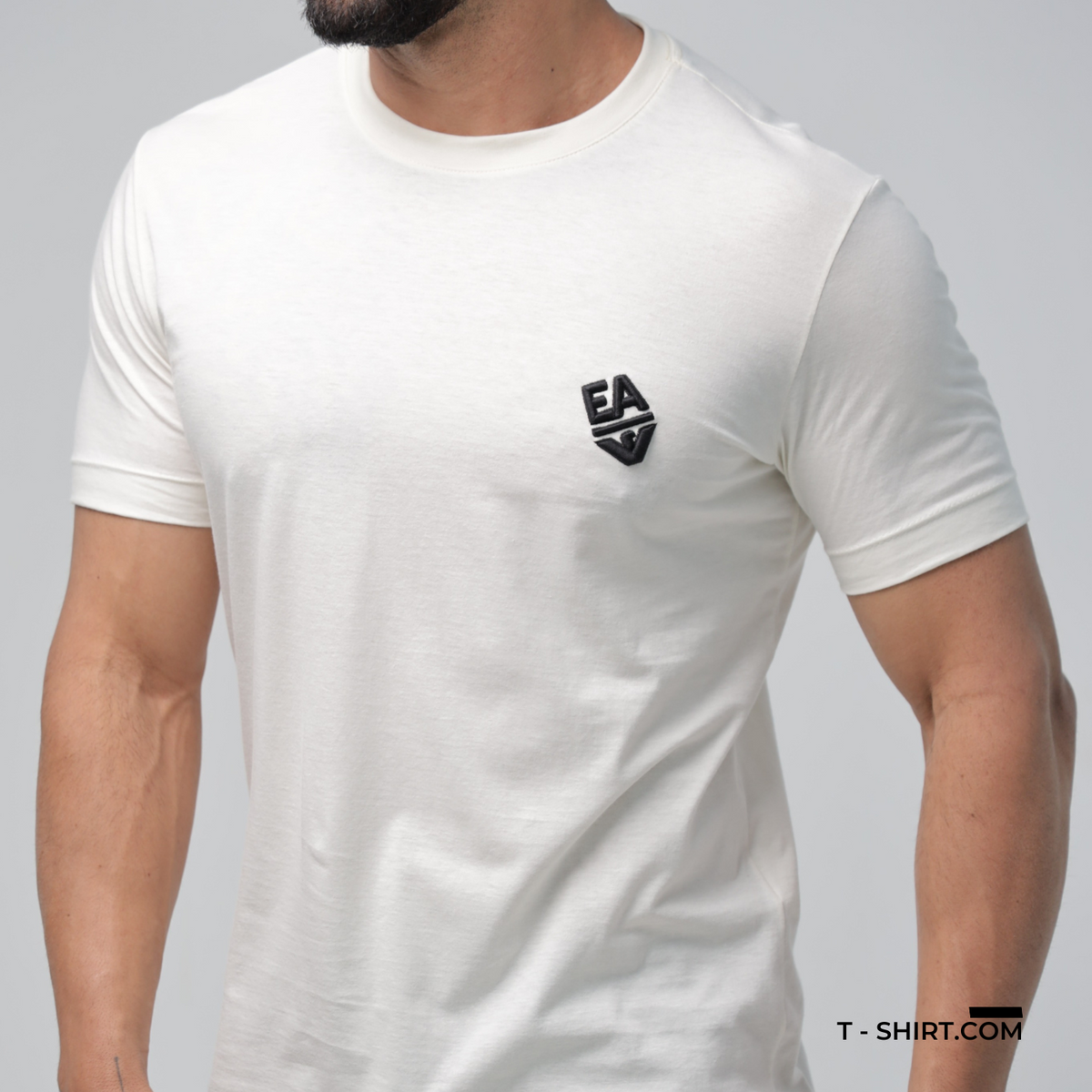 Camiseta Empório Armani Bordada Logo Duplo