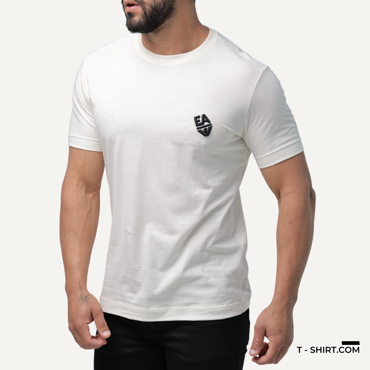 Camiseta Empório Armani Bordada Logo Duplo