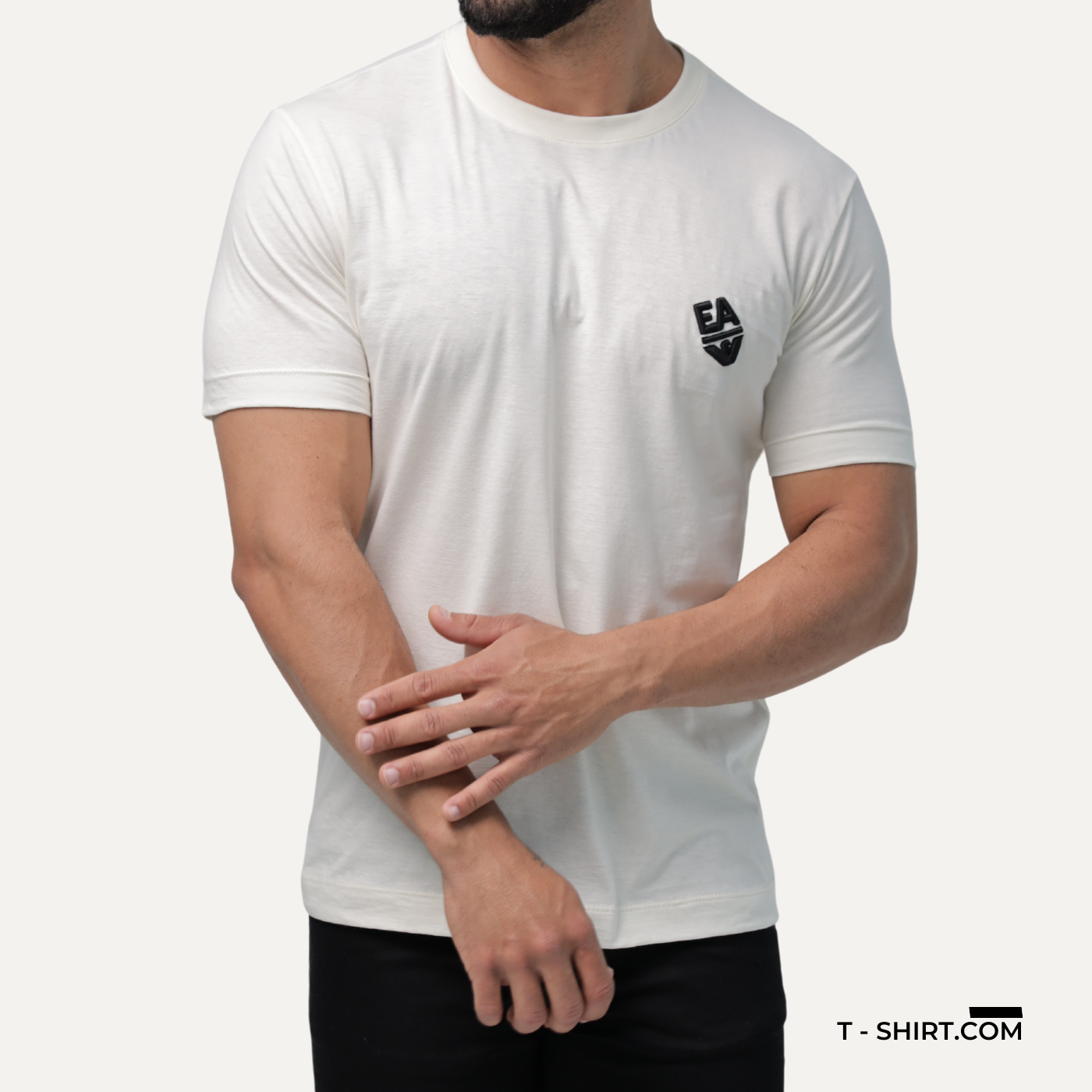 Camiseta Empório Armani Bordada Logo Duplo