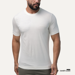 Camiseta Empório Armani Logo Bordada Básica