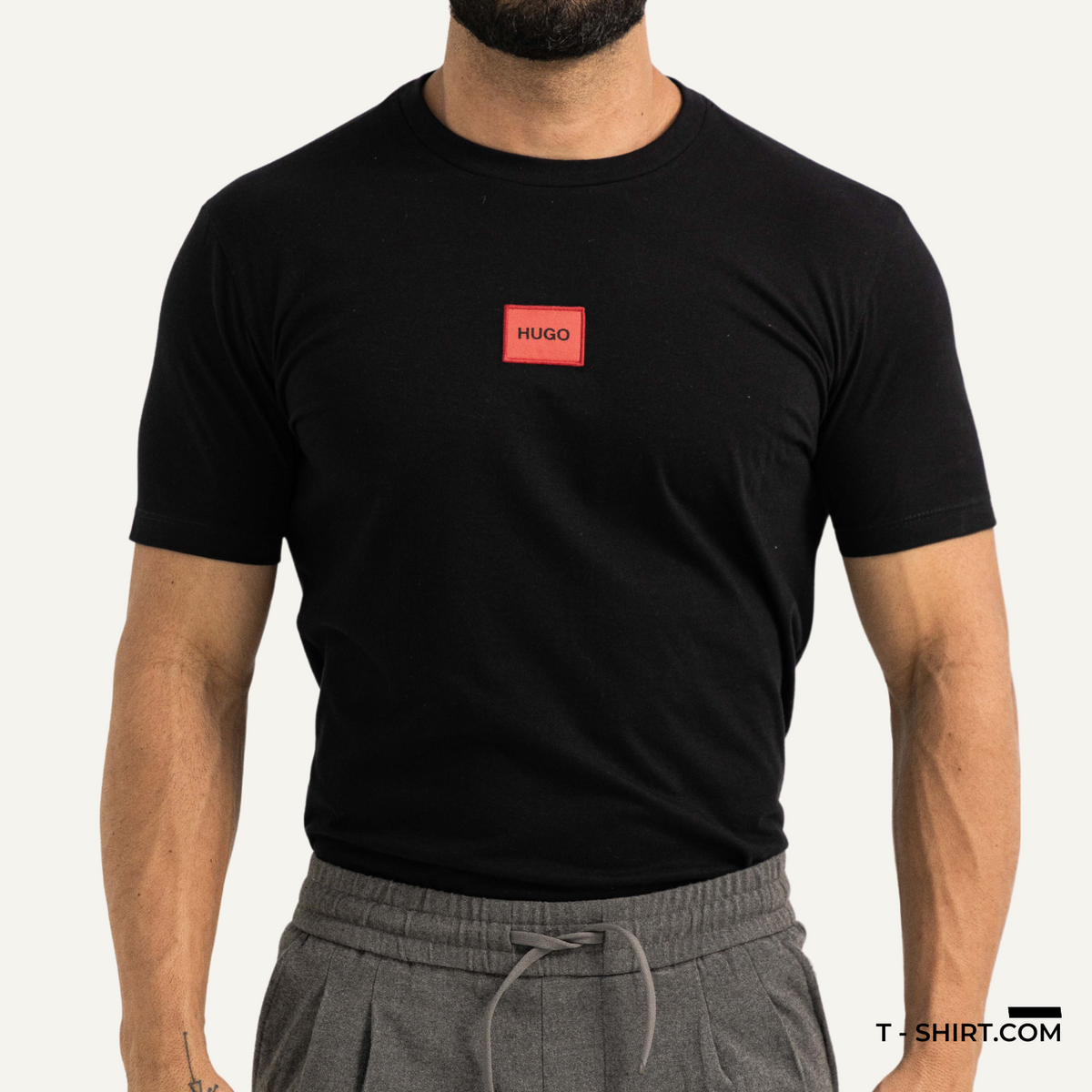 Camiseta Hugo Boss Daile Logo Vermelho